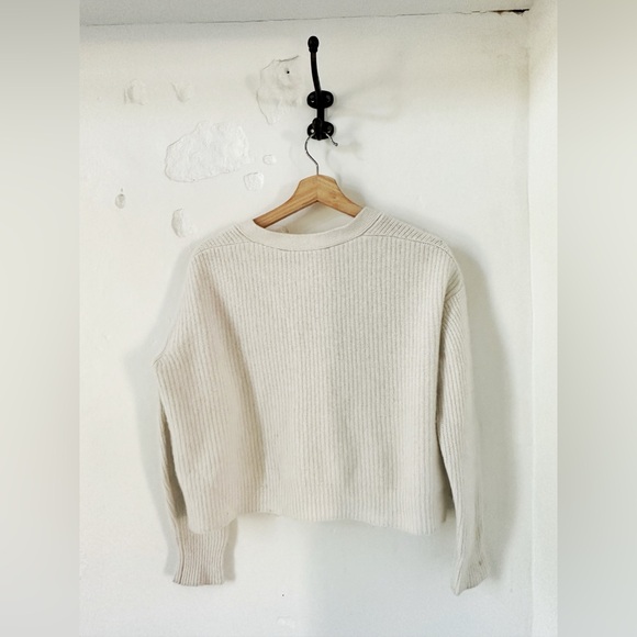 Jenni Kayne XXS Cropped Cashmere Cocoon Cardigan in White - Picture 3 of 6